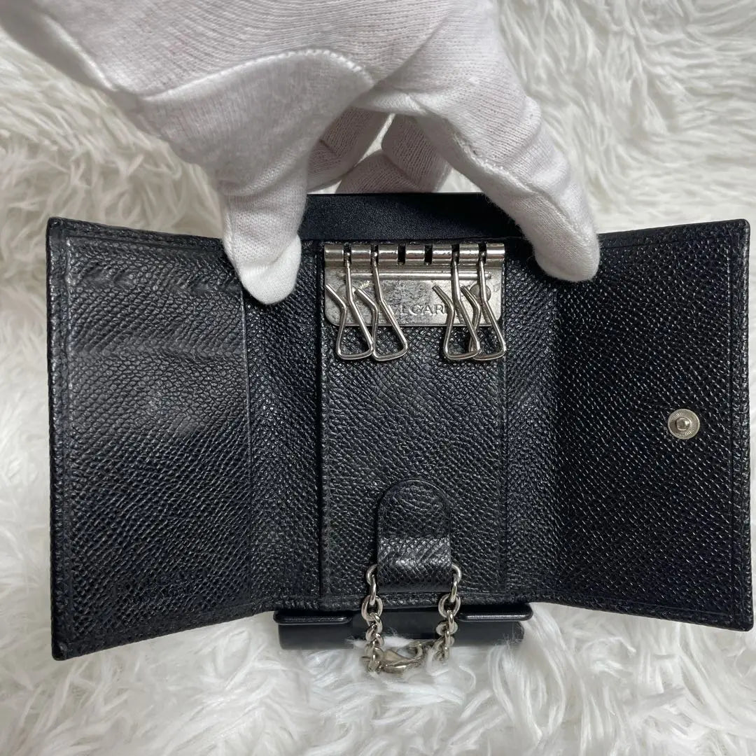 BVLGARI Bulgari key case chain leather