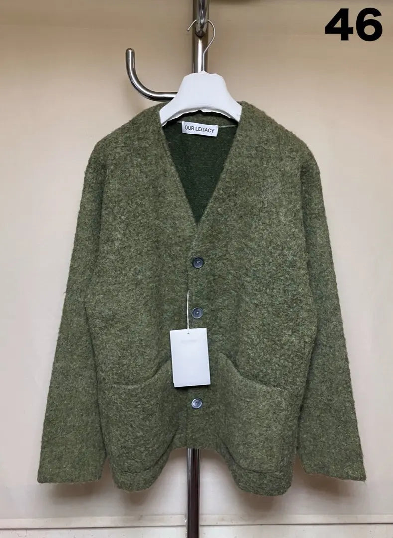 New 46 24AW OUR LEGACY Mohair Cardigan Green 17402