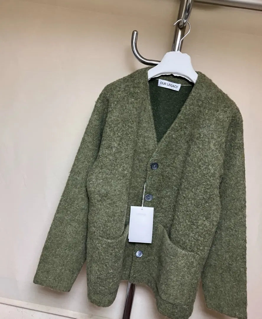 New 46 24AW OUR LEGACY Mohair Cardigan Green 17402