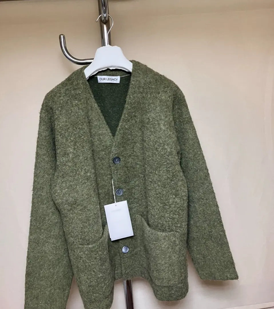 New 46 24AW OUR LEGACY Mohair Cardigan Green 17402