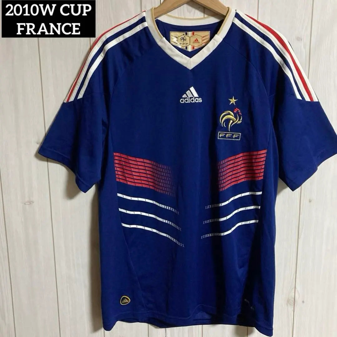 2010 W Cup France national team adidas soccer uniform game shirt