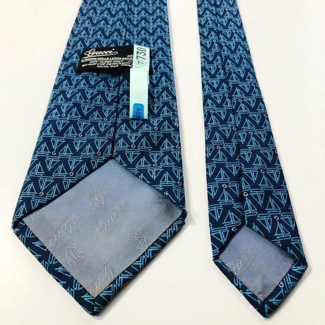 GUCCI tie motif pattern navy