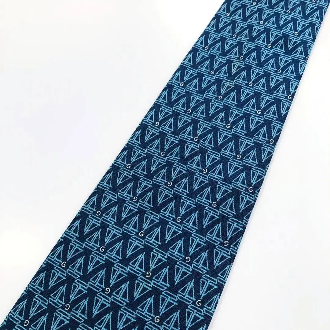 GUCCI tie motif pattern navy