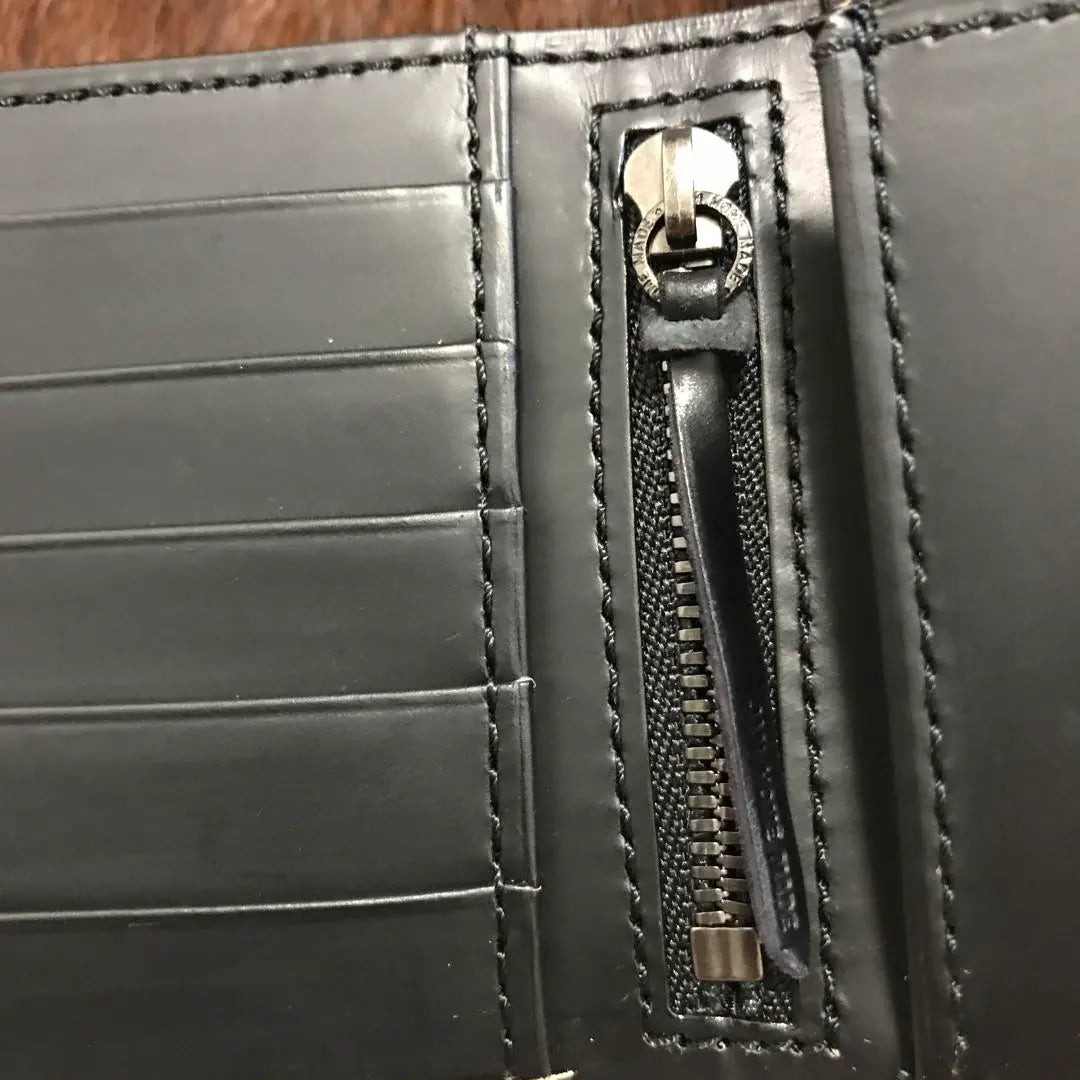 ¡Nuevo, sin usar! Cartera semilarga de cuero genuino JAM HOME MADE, fabricada en Japón