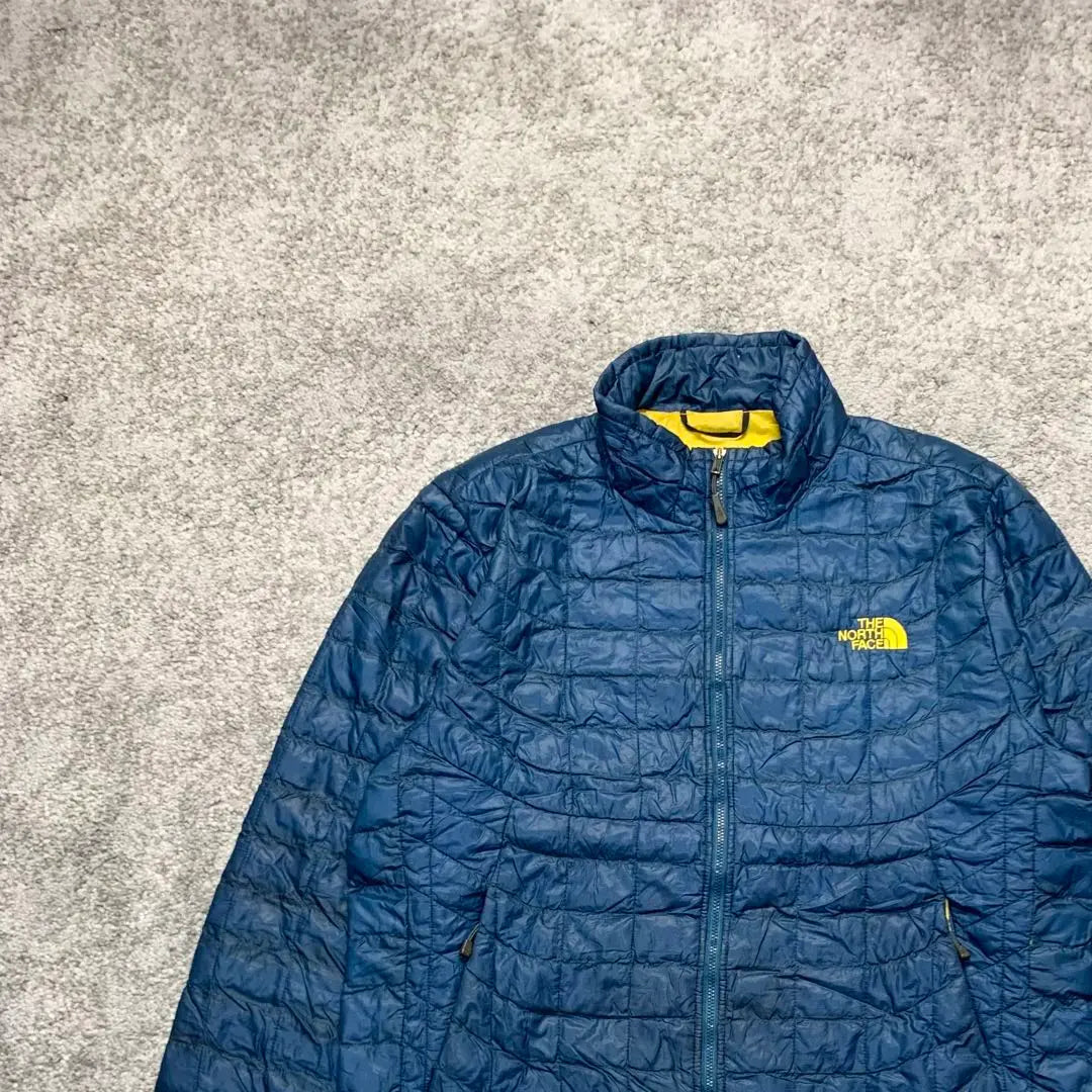 North face fabric Light down jacket M size blue blue embroidery logo | ノースフェイス 生地薄め ダウンジャケット Mサイズ 青色 ブルー 刺繍ロゴ