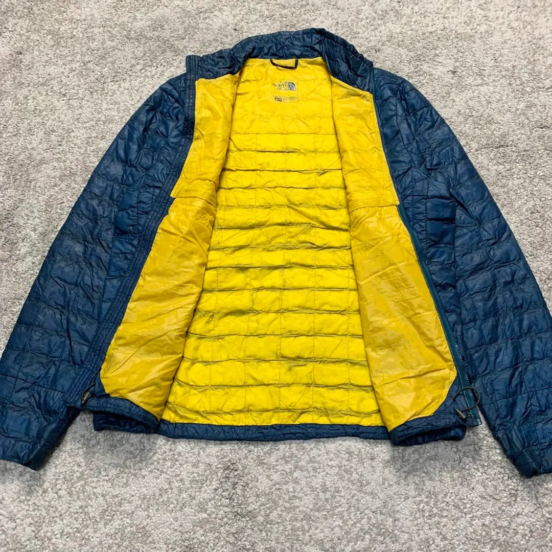 North face fabric Light down jacket M size blue blue embroidery logo | ノースフェイス 生地薄め ダウンジャケット Mサイズ 青色 ブルー 刺繍ロゴ