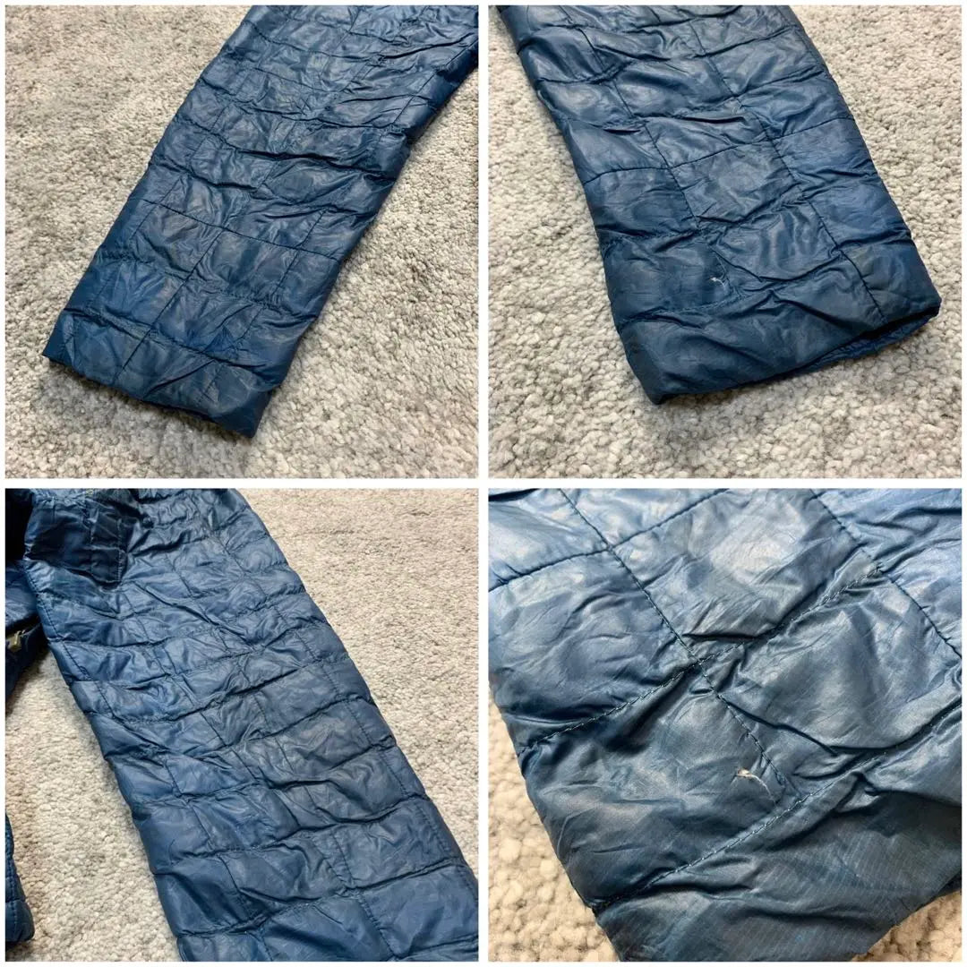 North face fabric Light down jacket M size blue blue embroidery logo | ノースフェイス 生地薄め ダウンジャケット Mサイズ 青色 ブルー 刺繍ロゴ