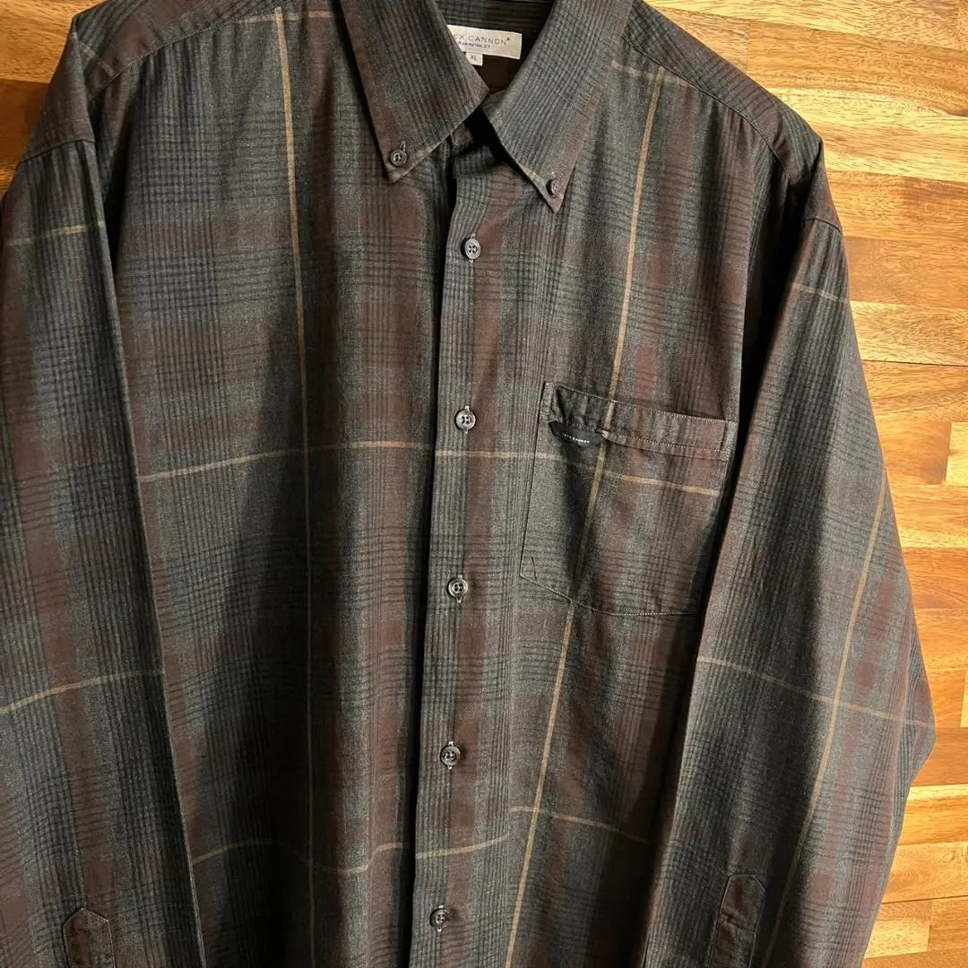 [K09] ALEX CANNON Long Sleeve Shirt BD Shirt Gray Men's XL