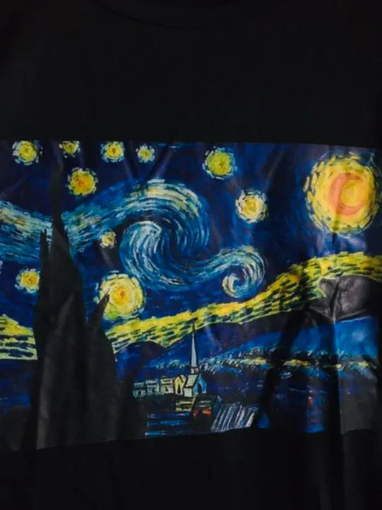 [★New★Unused★Men's L] Van Gogh Starry Night T-shirt