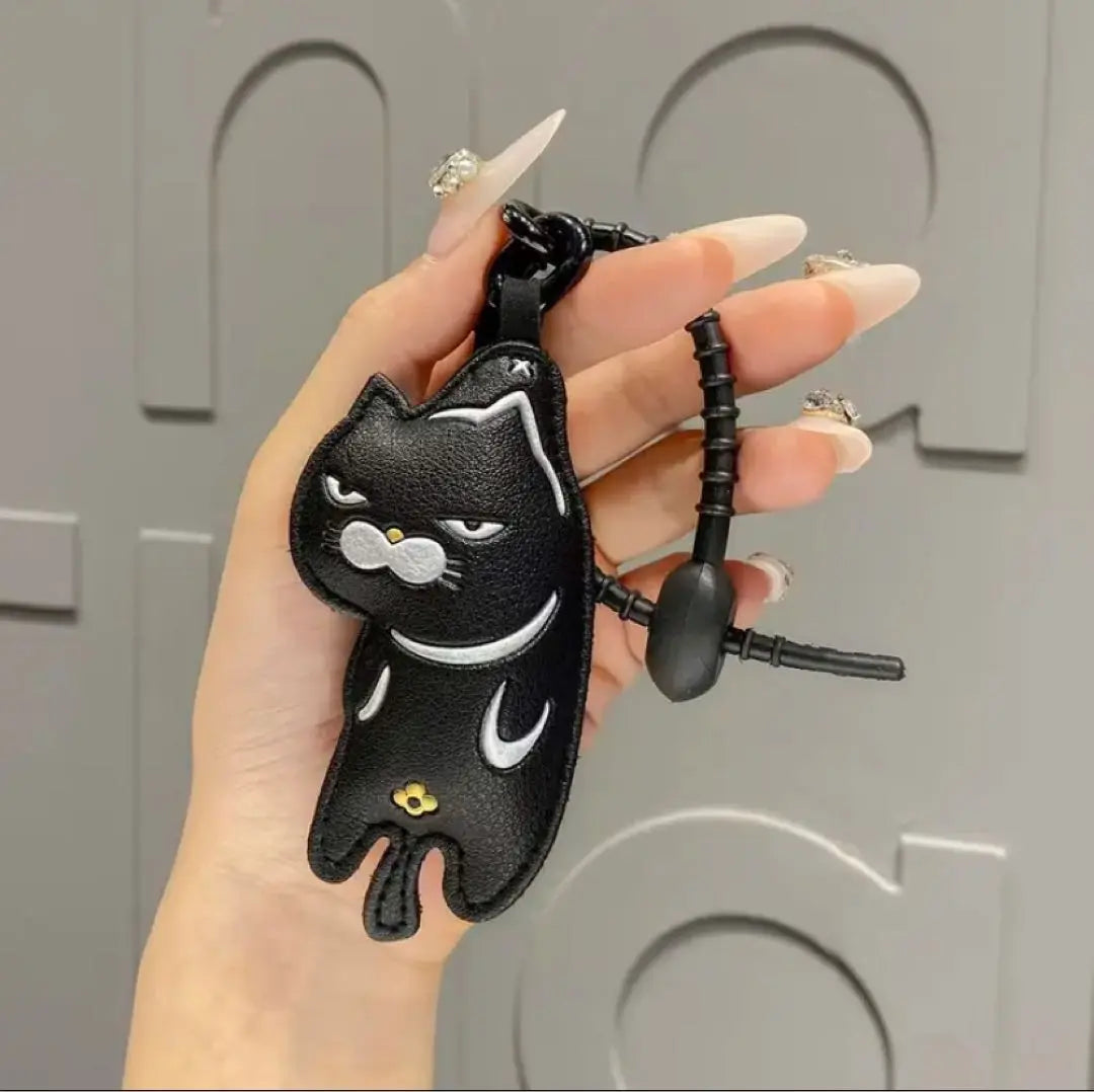 Black Cat Design Keychain Cute Fashionable Unique Casual New Unused