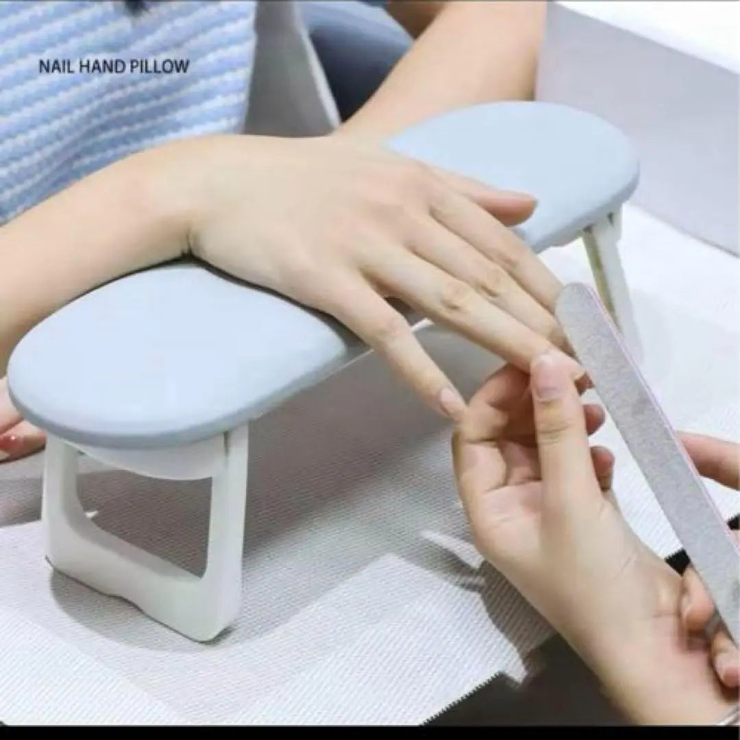 [41] Mesa de uñas con mesa de uñas mesa de uñas gris claro | [41]ネイルアーム ネイル台 シート付 ネイルテーブル グレー 軽い