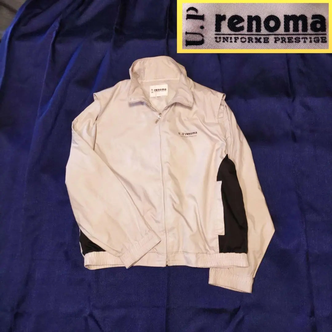 Renoma Windbreaker, white light gray, sleeves open and closure