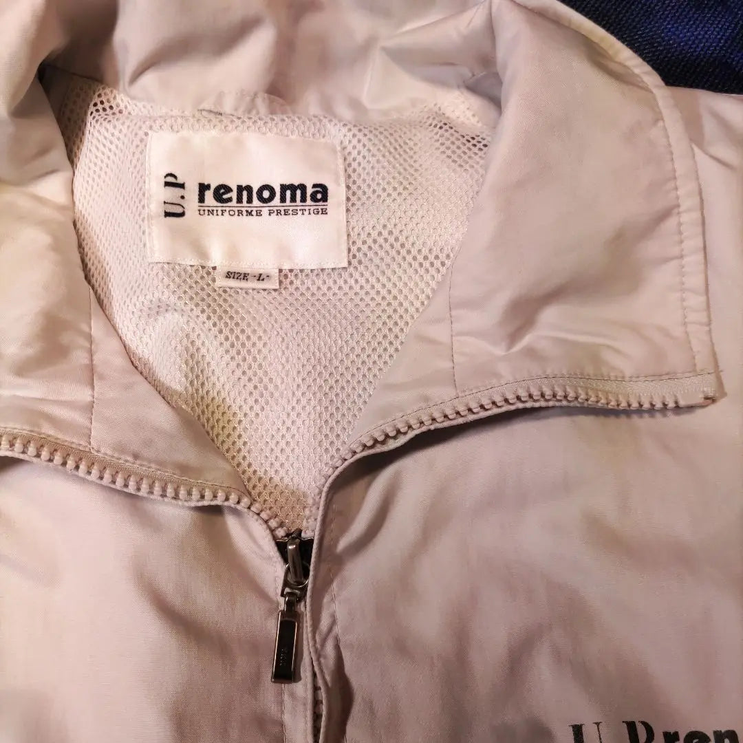 Renoma Windbreaker, white light gray, sleeves open and closure