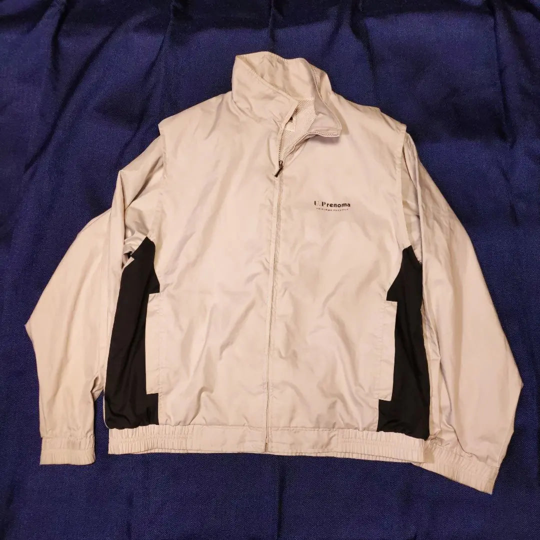 Renoma Windbreaker, white light gray, sleeves open and closure