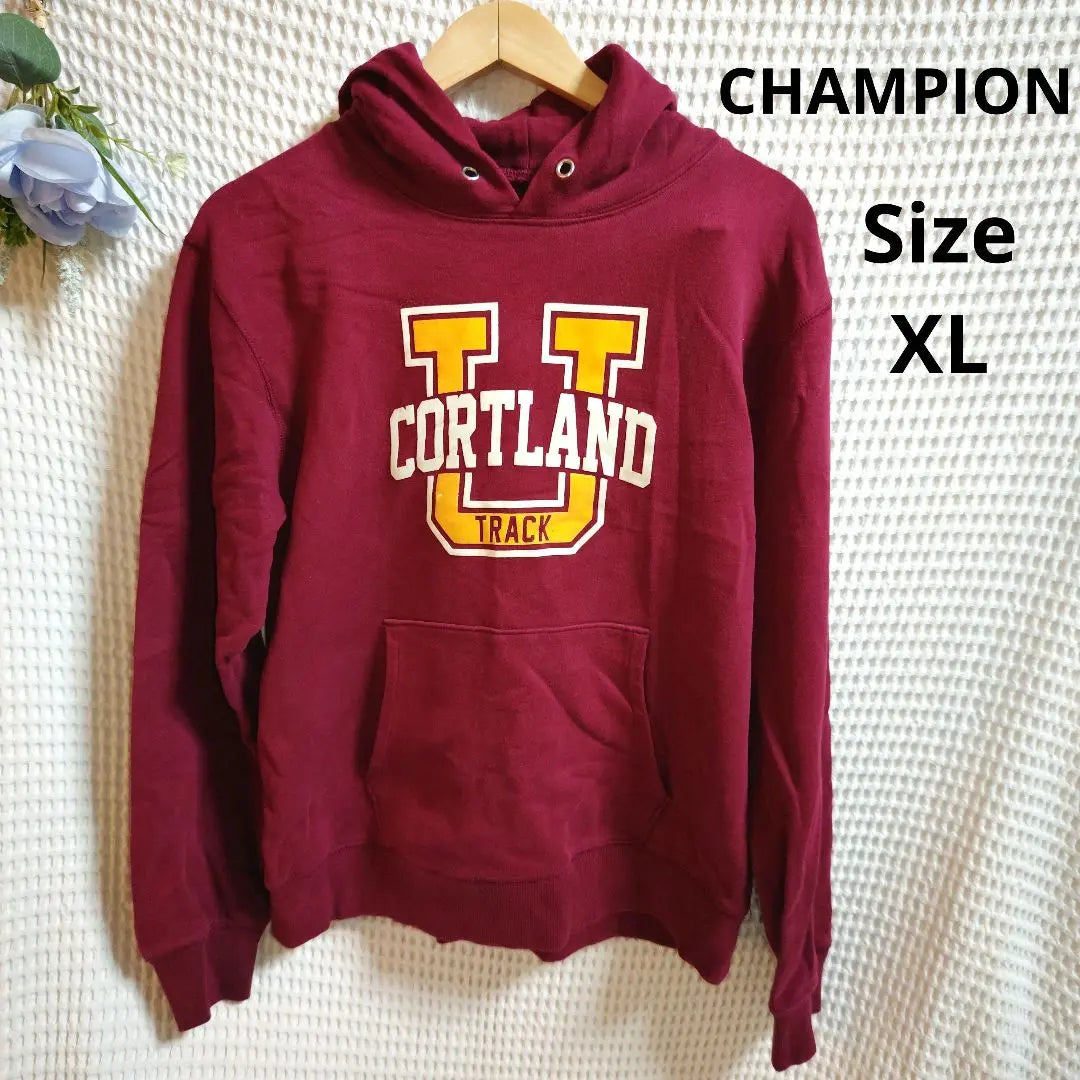 [Popular ☆ CAMPEÓN] Cortland Enji Color Parker Talla XL | 【人気☆CAMPEÓN】CORTLAND えんじ色パーカー サイズXL