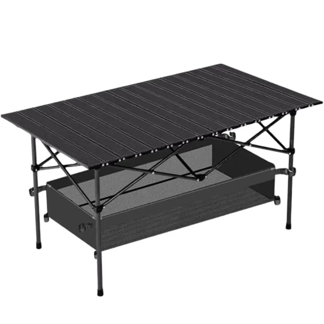 Outdoor table camping table folding 120cm compact black