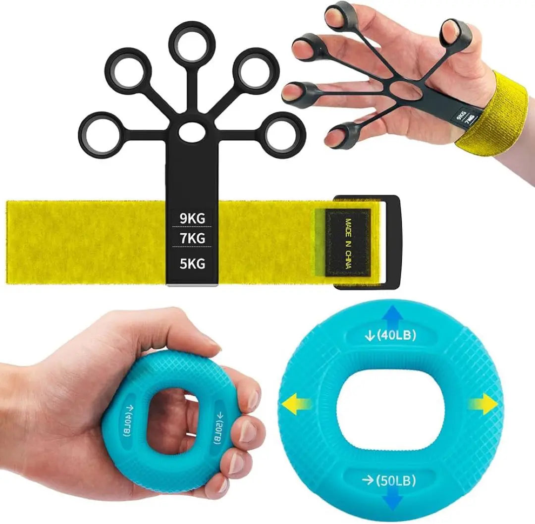 Improve your finger strength and flexibility in exercise! Grip strength training set