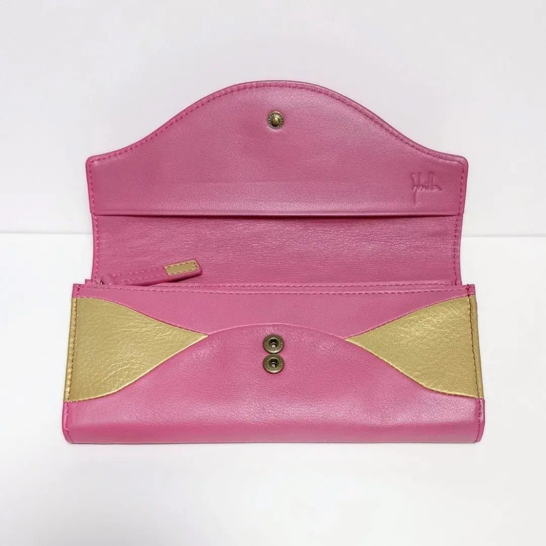 ┈Sybilla┈ Cartera larga/Rosa/Piel de vacuno