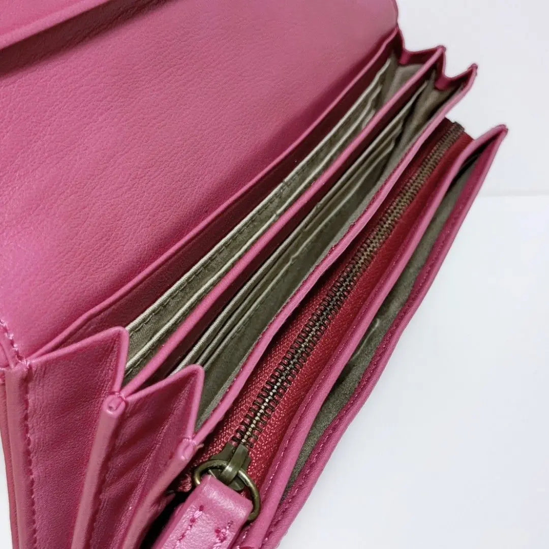 ┈Sybilla┈ Long wallet/Pink/Cowhide