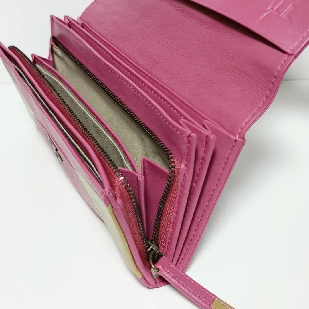 ┈Sybilla┈ Long wallet/Pink/Cowhide