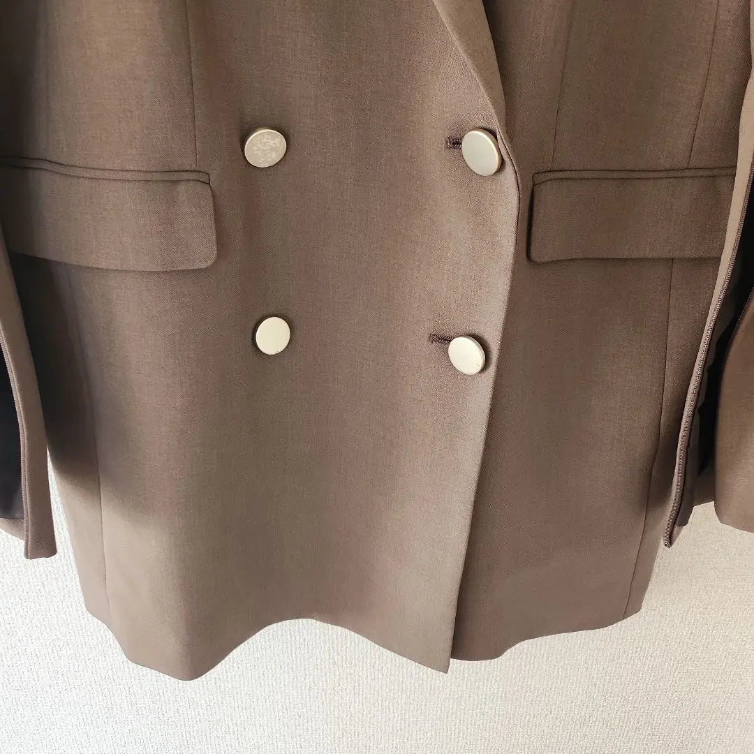 Reenda Slit Sleeve W Tailored Jacket Khaki Brown