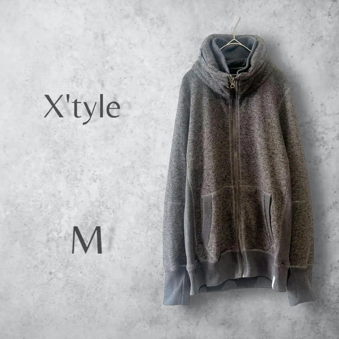 ⭐️ [X'TYLE X style] Sudadera gris con cremallera y capucha cepillada en la espalda