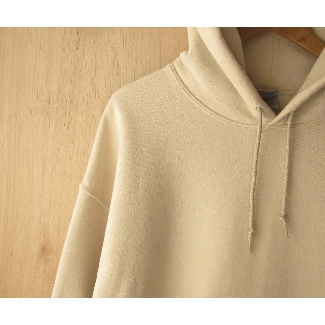 Beige L plain GILDAN fleece sweatshirt hoodie hoodie