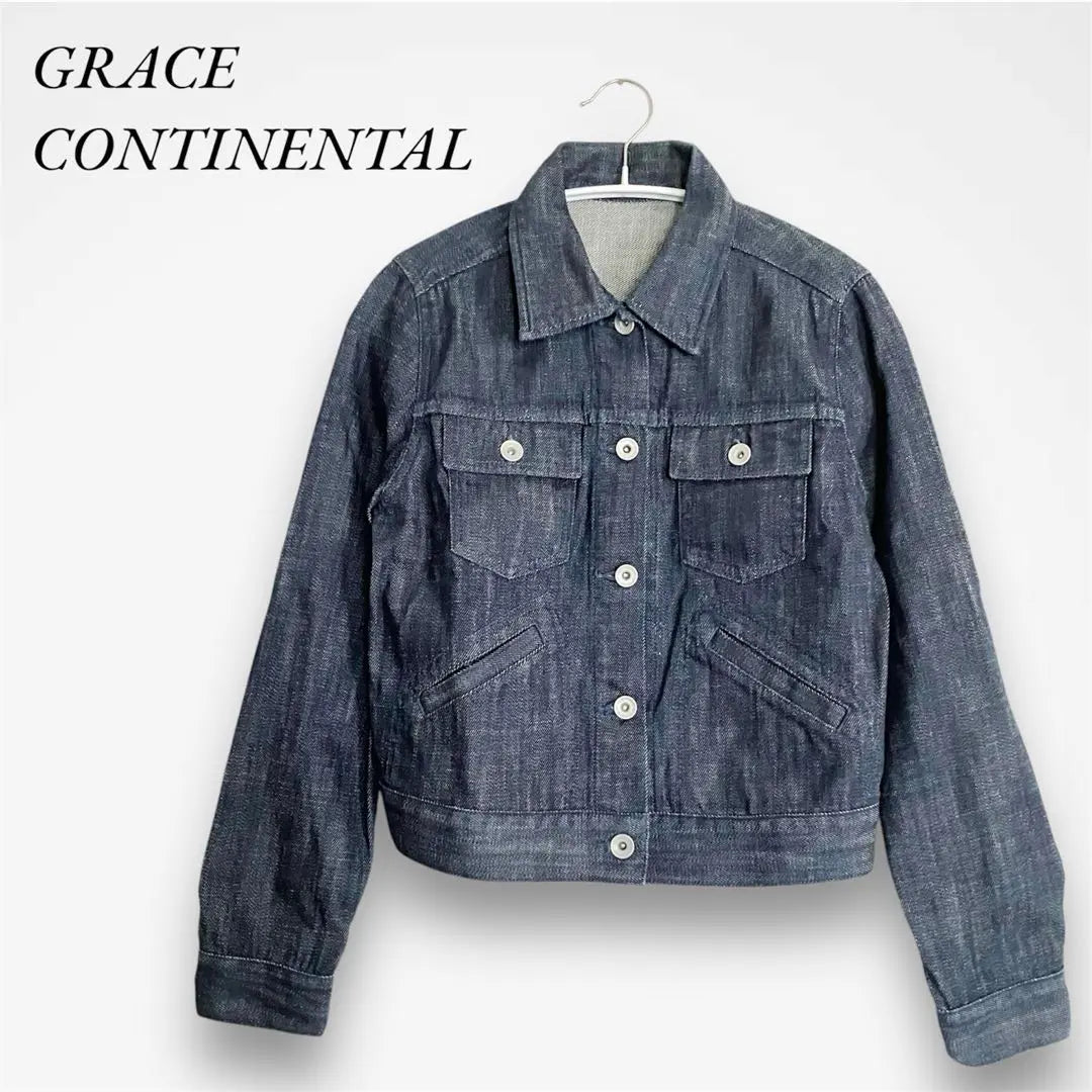 Chaqueta vaquera Grace Continental en perfecto estado ✨36 [S] Azul marino Fabricada en Japón