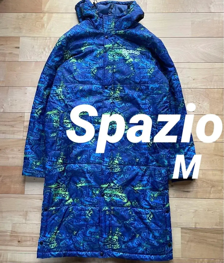 ★ SPAZIO Spats Ai Long Bench Court M size Soccer Futsal Cotton | ★SPAZIOスパッツィオロングベンチコートMサイズサッカーフットサル中綿防寒