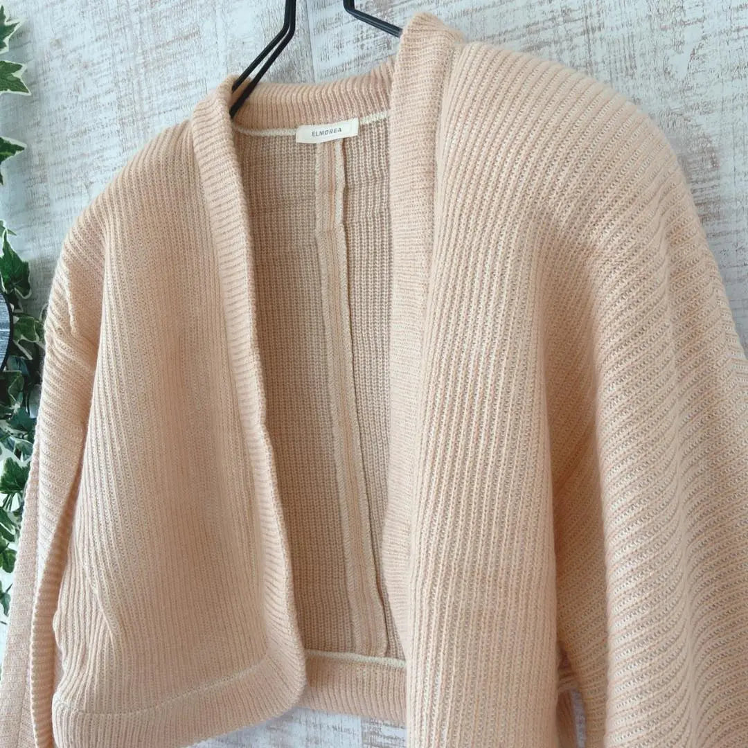 [ELMOREA] New Elmoria Short Cardigan XL Hair Orange