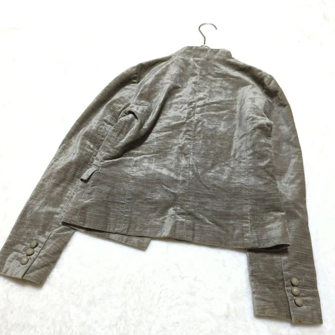 1431◎Another Edition Short length jacket [S] Green type Shiny