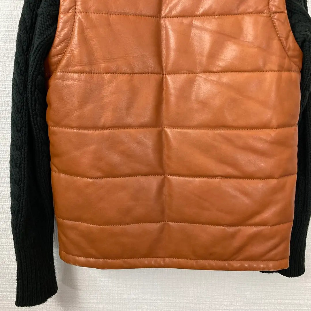 650 GLAMB 3WAY Obama Down Jacket Leather Knit Switching