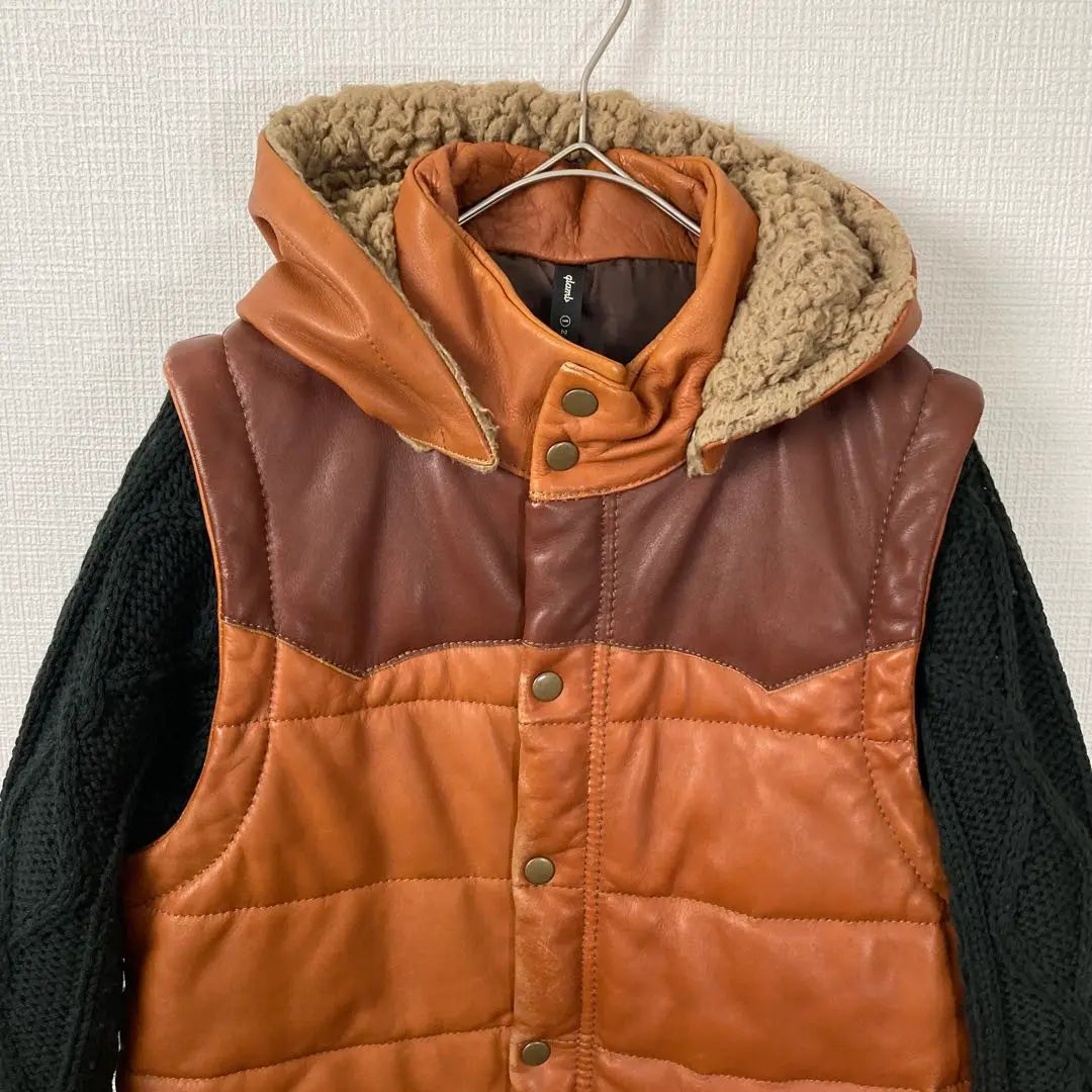 650 GLAMB 3WAY Obama Down Jacket Leather Knit Switching