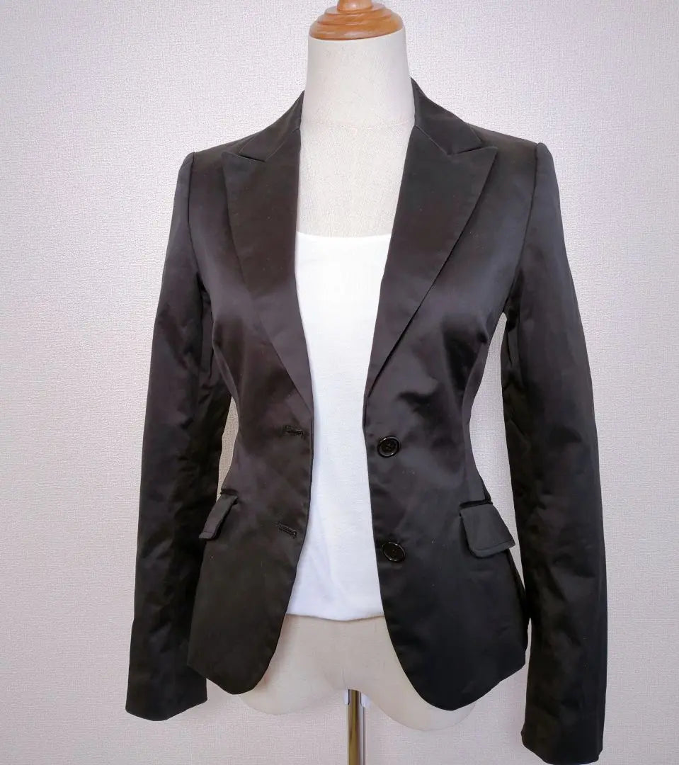 theory Cotton single tailored jacket black Made in Japan 0