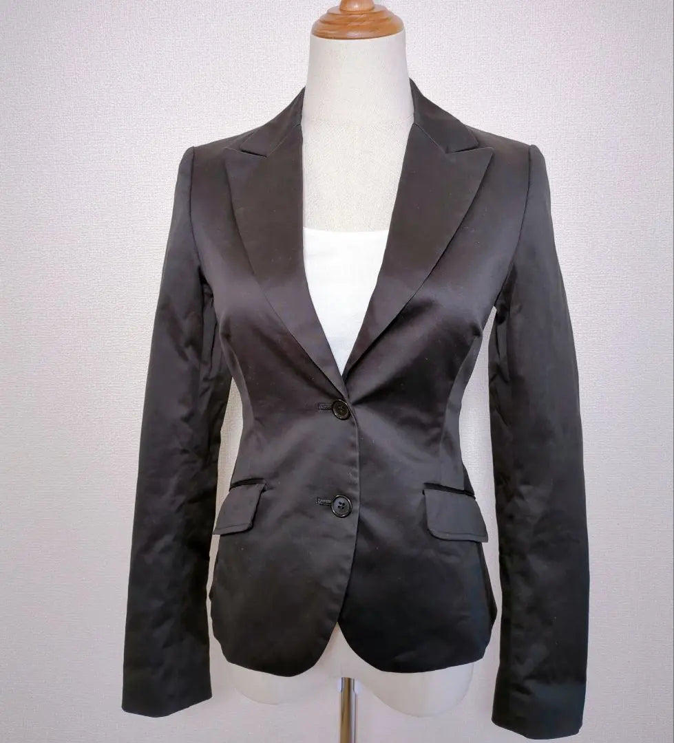 theory Cotton single tailored jacket black Made in Japan 0