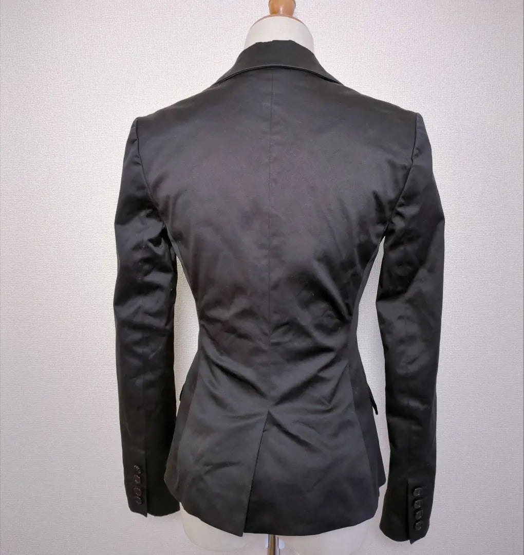 theory Cotton single tailored jacket black Made in Japan 0