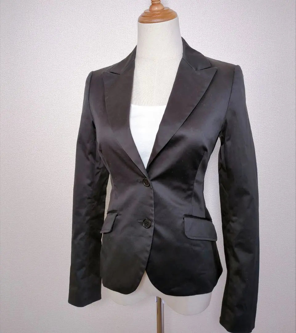 theory Cotton single tailored jacket black Made in Japan 0