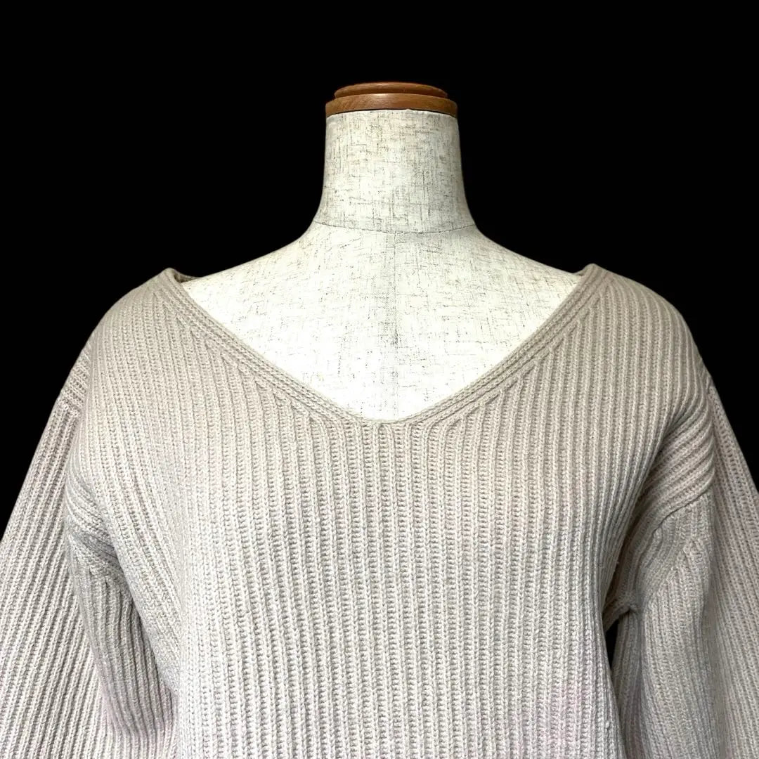 Rougevifback Race Up Knit Sweater V neck Ribbon A4L009 | ルージュヴィフ バックレースアップニット セーター Vネック リボンa4l009