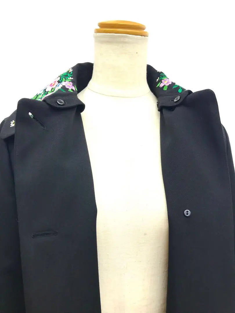 New horizontal embroidery 2way luxury Italian jacquard jacket black white collar black white