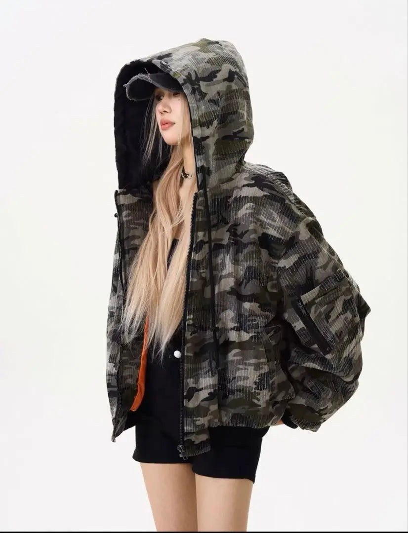 [Immediate shipping] Camouflage flight blouson oversized