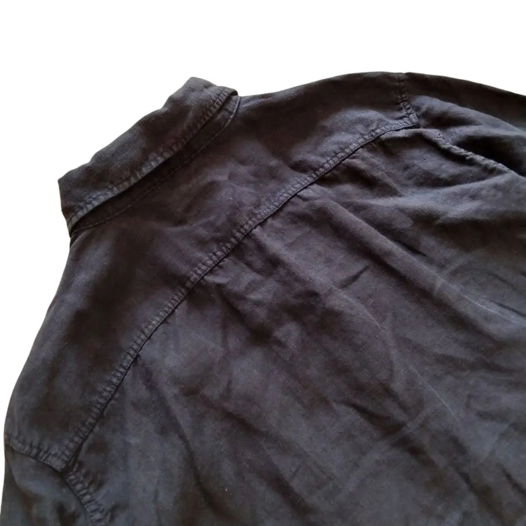 Brunaboine Linen 100% Black Shirt Linen Black 0 S Size Made in Japan