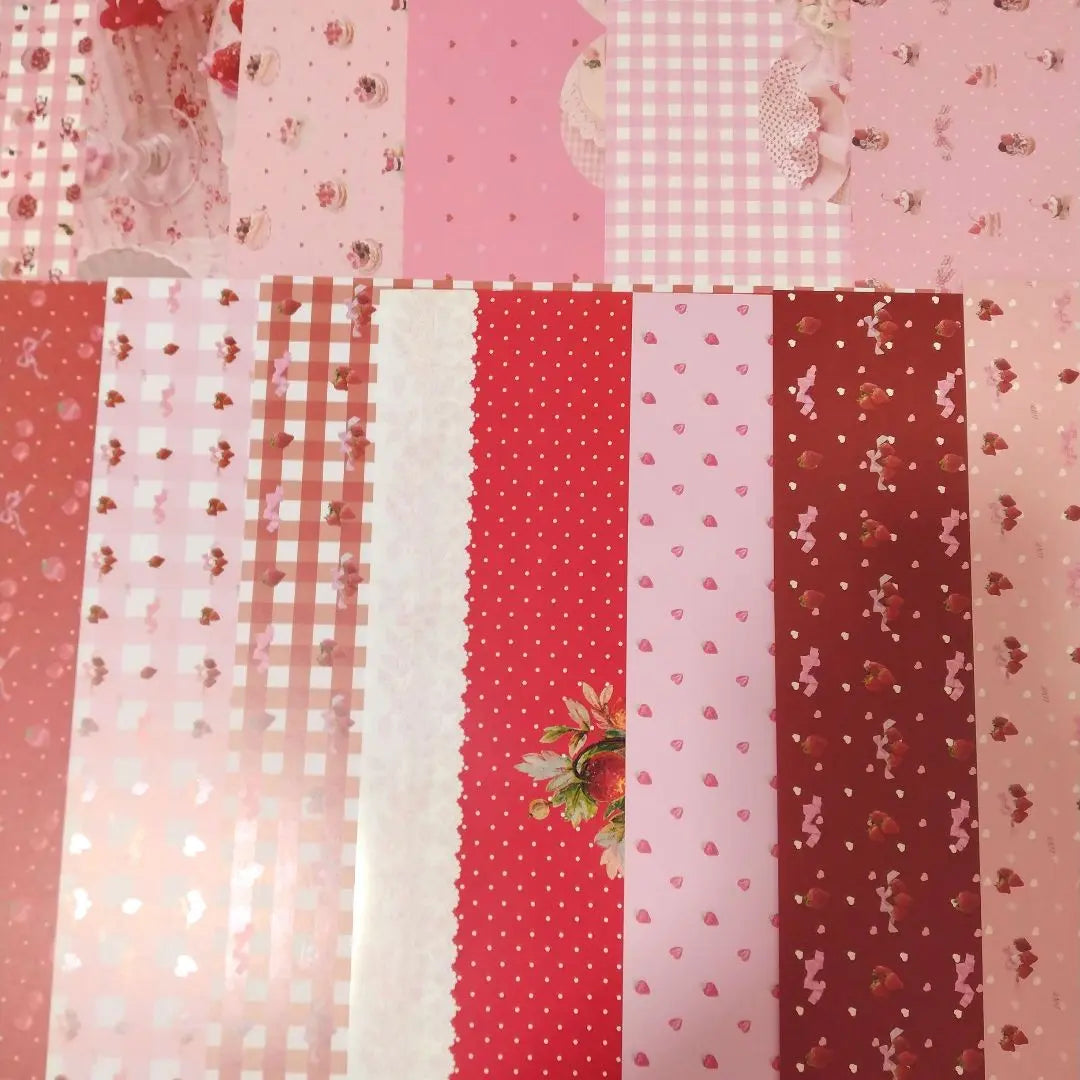 aromatic strawberry design paper 20 sheets