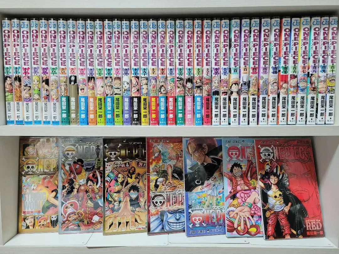 ONEPIECE ya publicó el volumen completo 110 volúmenes+Libros relacionados/Todos los volúmenes con cubierta transparente/productos hermosos W05 | ONEPIECE既刊全巻110巻+関連本/全巻クリアブックカバー付き/美品W05