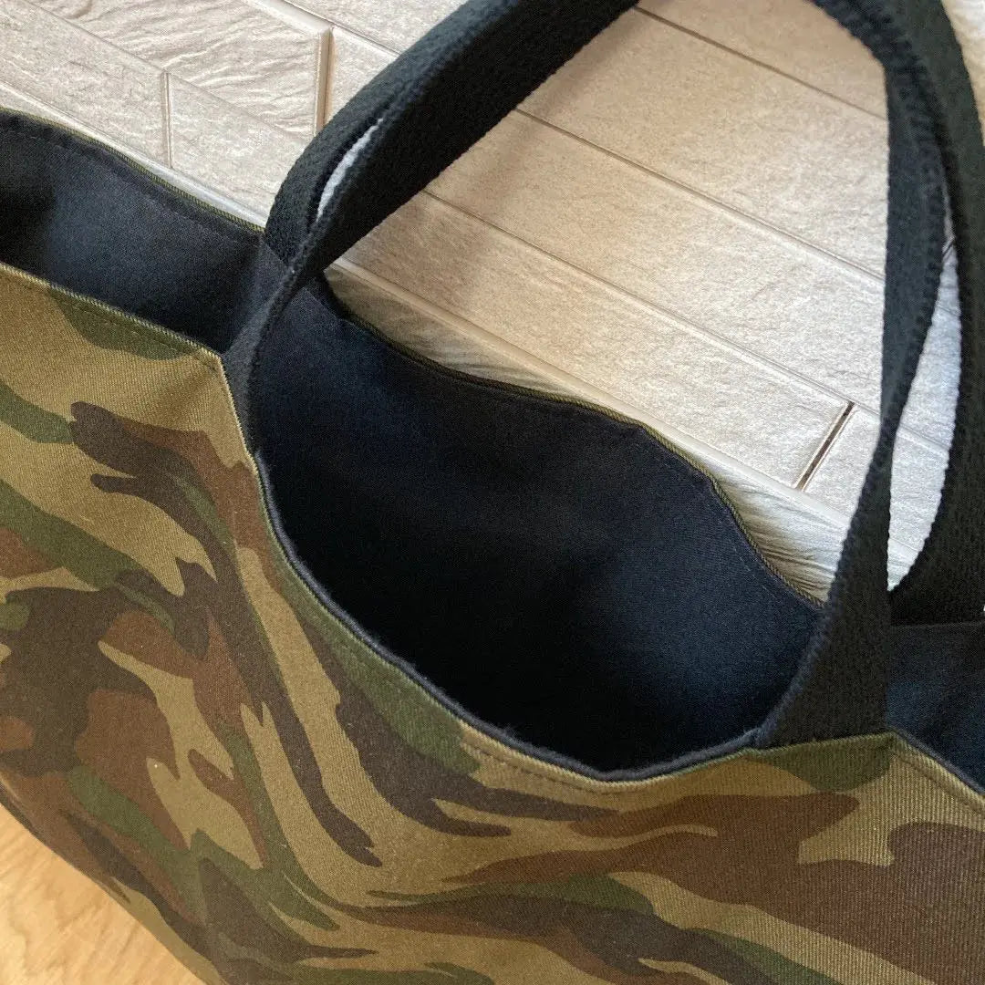 Bolsa de herramientas de lona duradera hecha a mano con diseño de camuflaje, bolsa grande para lecciones