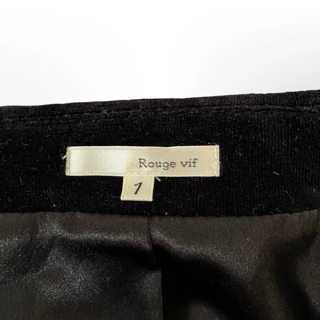 Rougevif Women's Velour Tailored Jacket Black Size 1 S Equivalent