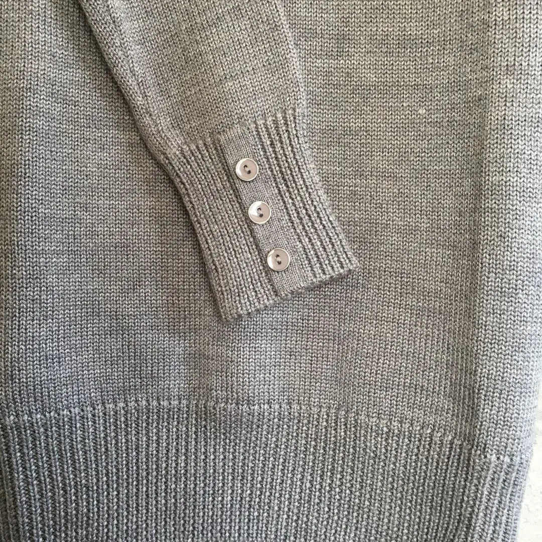 Flander knit sweater gray collar shirt removal wool 38 m | フランドル　ニット　セーター　グレー　付け襟　シャツ　取り外し　ウール　38 M