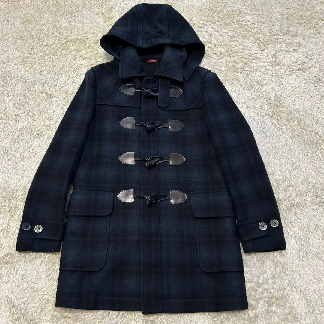 [Beauty] Paul Smith Duffel Coat Green Check Food M size | 【美品】ポールスミス　ダッフルコート　グリーンチェック　フード付き　Mサイズ