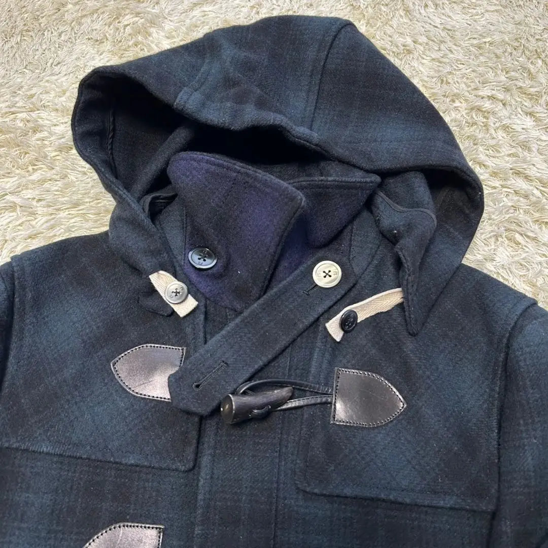 [Beauty] Paul Smith Duffel Coat Green Check Food M size | 【美品】ポールスミス　ダッフルコート　グリーンチェック　フード付き　Mサイズ