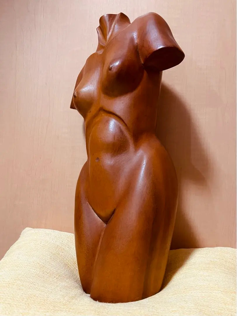 [Escala 1/2 aproximadamente 40 cm] Imagen de mujer desnuda escultura figura torsevo muñeca torso | 【1/2スケール約40cm】裸婦像 木彫り彫刻フィギュア トルソー 人形胴体