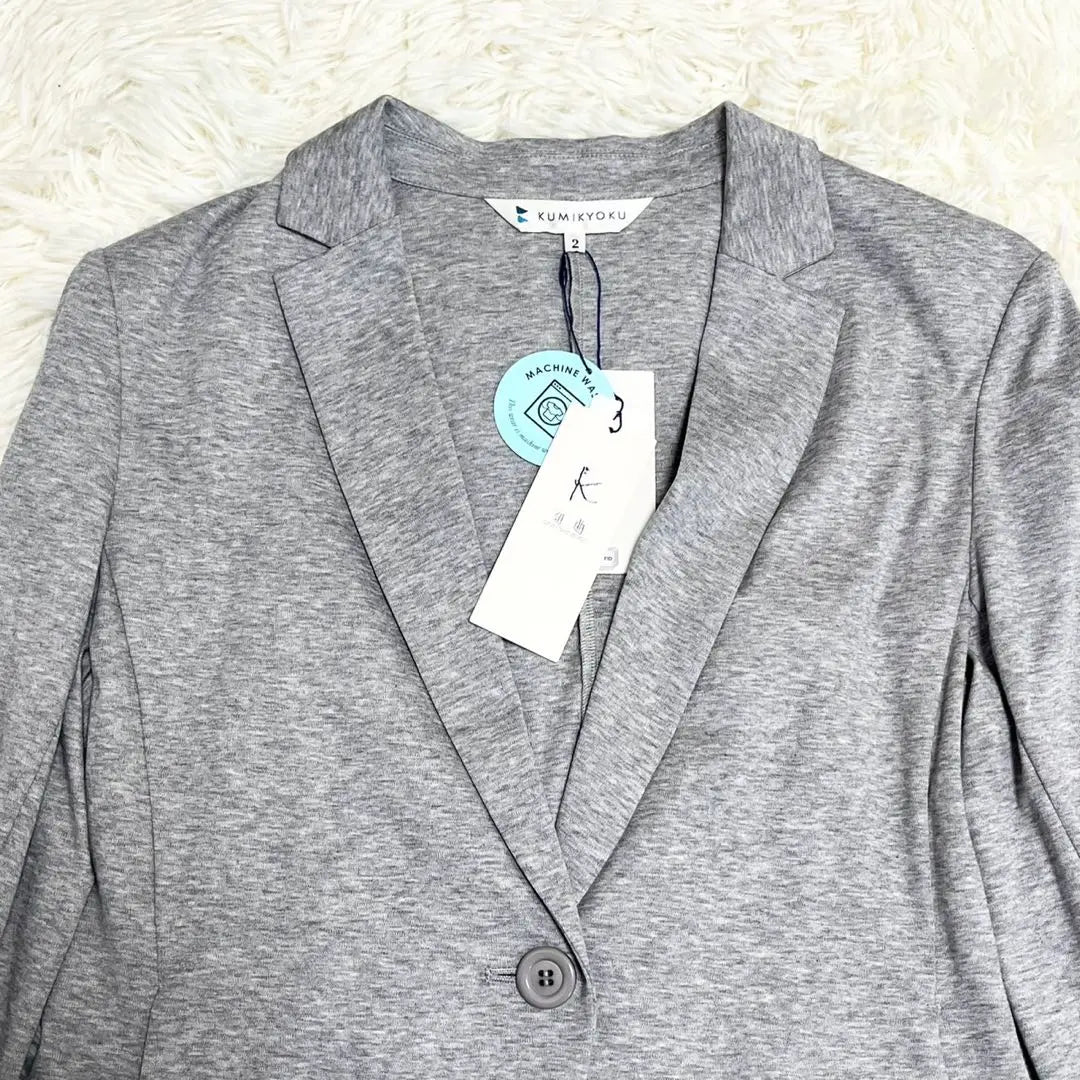 [Nueva, sin usar] Chaqueta de algodón suizo Suite Kumikyoku gris suave